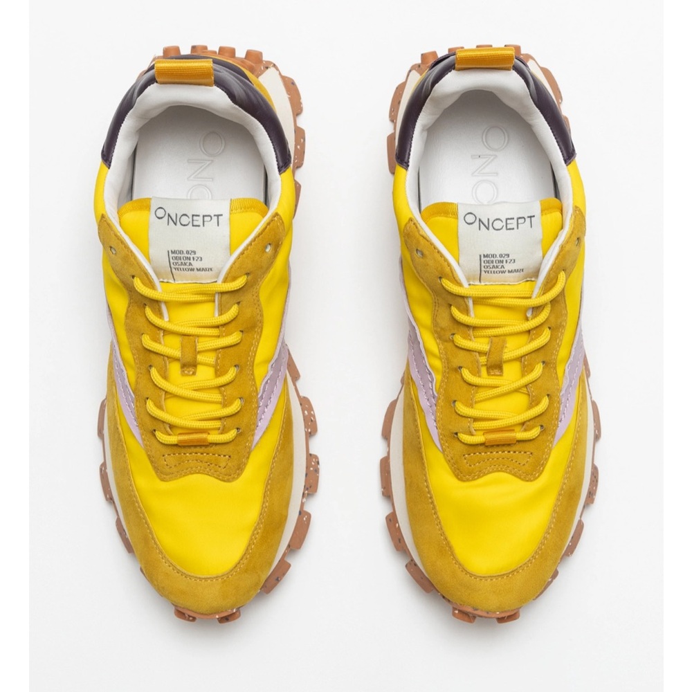 Oncept Osaka Sneakers Elite Trainers Yellow Womens NEW Free People - Picture 5 of 6
